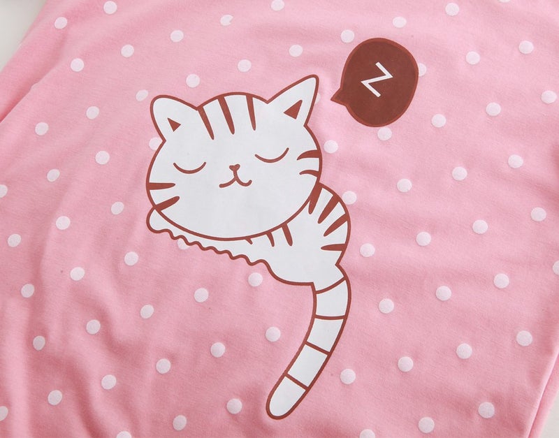 MyFav Young Girls Pajama Cute Cat Pattern Nighty Comfy Shorts Clothes Kids Sleepwear - Image 4